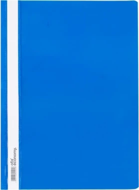 Skoroszyt plastikowy Ofix Economy, A4, PP, do 200 kartek, niebieski